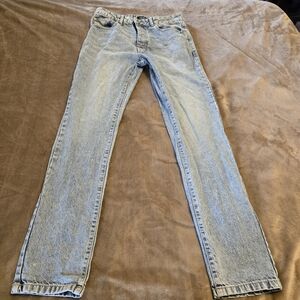 Boohoo Man Classic Light Blue Men's Size 32 Tall Straight Jeans